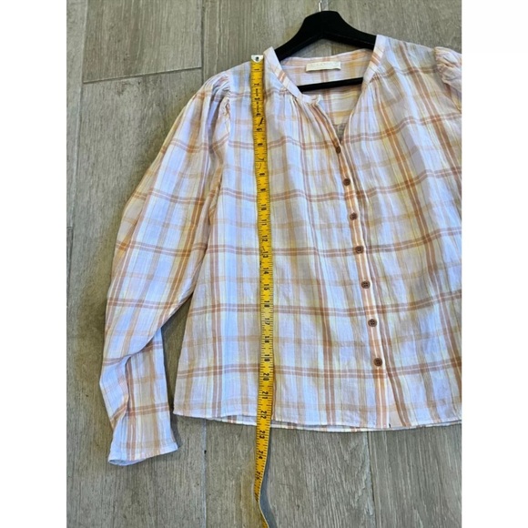 ULLA JOHNSON Nour High-Low Cotton Blouse SIZE 10 - Picture 9 of 11